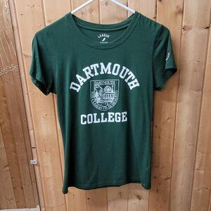 Vintage Green and White Dartmouth College Tee - Size S #collegiate